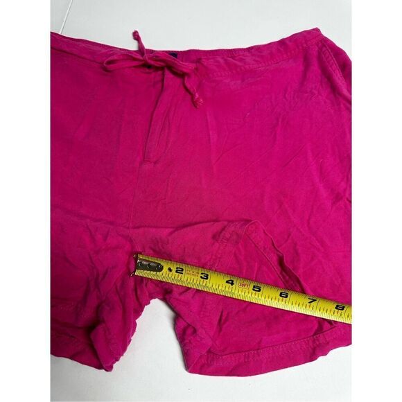 Caribbian Joe Fuchsia Pink Rayon Shorts Elastic Waistband Size XL Barbiecore - Picture 3 of 10